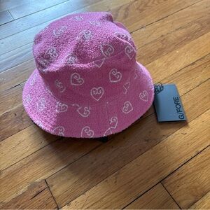 G/Fore Hearts G's Boucle Blush Pink Bucket Hat New NWT Golf One Size